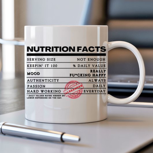 おもしろいパーソナライズされたクラシックタイポグラフィラベル コーヒーマグカップ