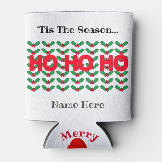 おもしろいパーソナライズされたクリスマススタッビーホルダー 缶クーラー (正面)