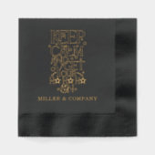 おもしろいパーソナライズされたクリスマス企業の休暇 箔ナプキン (正面)