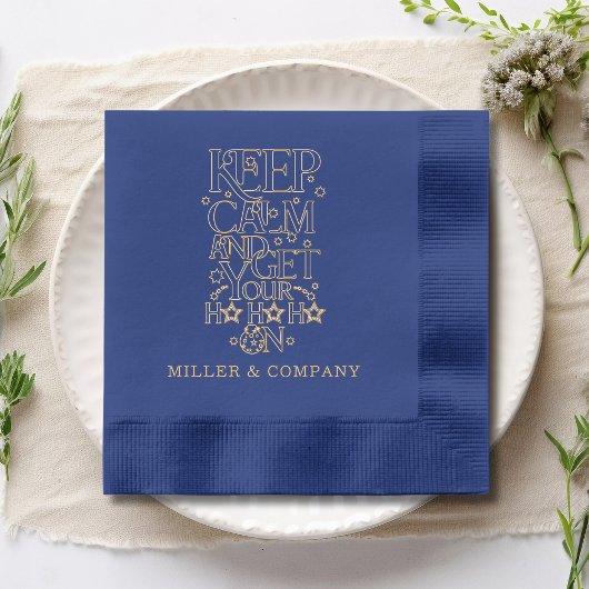 おもしろいパーソナライズされたクリスマス企業の休暇 箔ナプキン