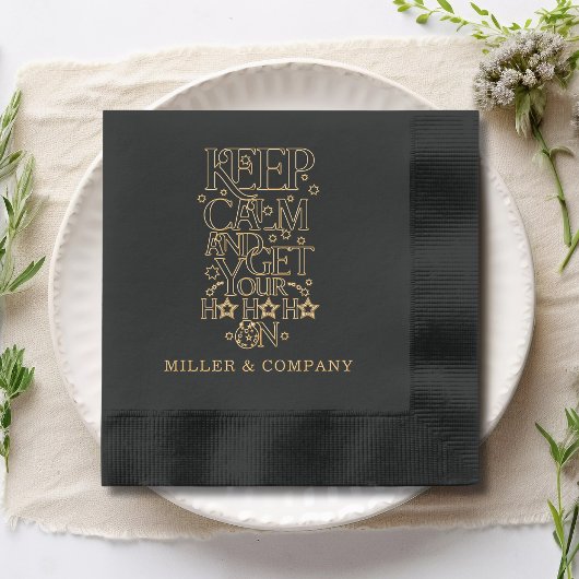 おもしろいパーソナライズされたクリスマス企業の休暇 箔ナプキン