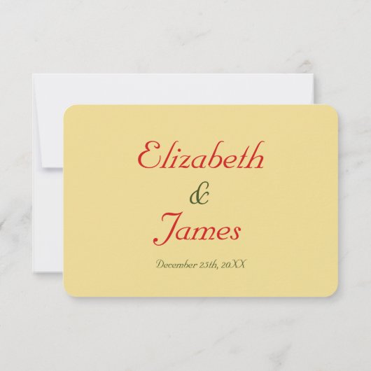 おもしろいパーソナライズされたクリスマス結婚式の出欠 出欠カード (裏面)