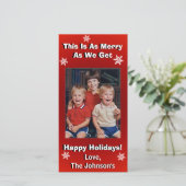 おもしろいパーソナライズされたクリスマス シーズンカード (スタンド正面)