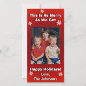 おもしろいパーソナライズされたクリスマス シーズンカード (正面)