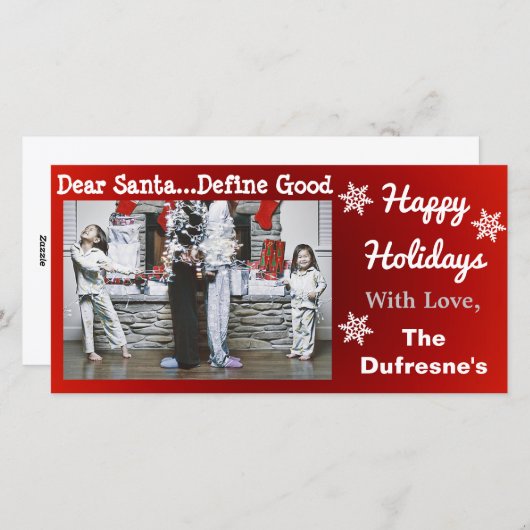 おもしろいパーソナライズされたクリスマス シーズンカード