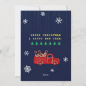 おもしろいパーソナライズされたクリスマス シーズンカード (裏面)