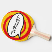 おもしろいパーソナライズされたクール吹き出しモダン音 卓球ラケット (横)
