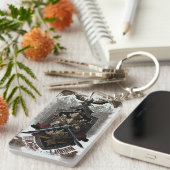 おもしろいパーソナライズされたコート・オブ・アームズ名Keychain キーホルダー (正面右)