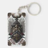 おもしろいパーソナライズされたコート・オブ・アームズ名Keychain キーホルダー (裏面)