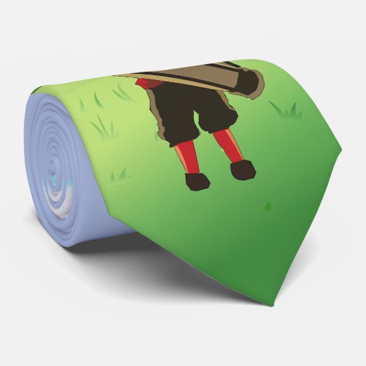 おもしろいパーソナライズされたゴルファーがゴルフ場に出る ネクタイ (ロール)