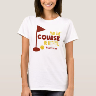 おもしろいパーソナライズされたゴルフ場 Tシャツ