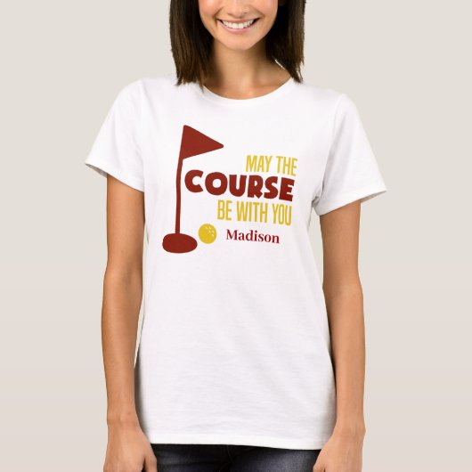 おもしろいパーソナライズされたゴルフ場 Tシャツ (正面)