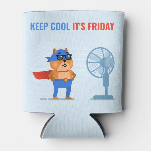 おもしろいパーソナライズされたスーパーヒーロー引用文ユーモア 缶クーラー (正面)