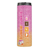 おもしろいパーソナライズされたドーナツジャンキー タンブラー (裏面)