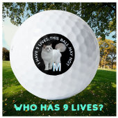 おもしろいパーソナライズされたノベルティモノグラム猫アドバイス ゴルフボール