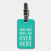 おもしろいパーソナライズされたバッグ |ユーモアの緑 ラゲッジタグ (正面縦)