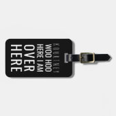 おもしろいパーソナライズされたバッグ |ユーモア黒 ラゲッジタグ (正面横)