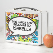 おもしろいパーソナライズされたバブルことわざカラフル メタルランチボックス (インサイチュ)