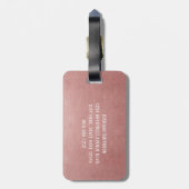 おもしろいパーソナライズされたパイロットギフト旅行好きピンク ラゲッジタグ (裏面縦)