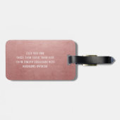 おもしろいパーソナライズされたパイロットギフト旅行好きピンク ラゲッジタグ (裏面横)