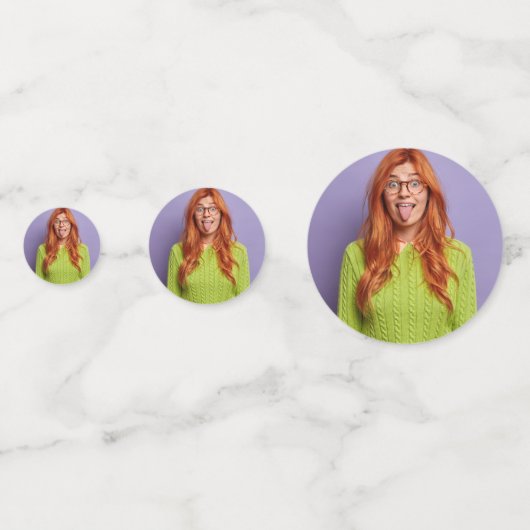 おもしろいパーソナライズされたパーティーカスタム顔 コンフェッティ (裏面)