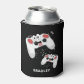 おもしろいパーソナライズされたビデオゲーマー |お子様 缶クーラー (缶正面)