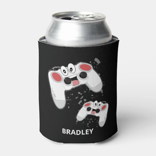 おもしろいパーソナライズされたビデオゲーマー |お子様 缶クーラー (缶正面)