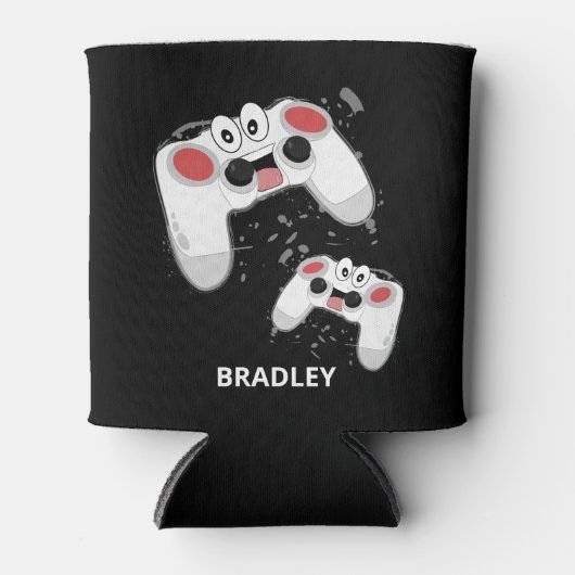 おもしろいパーソナライズされたビデオゲーマー |お子様 缶クーラー (正面)