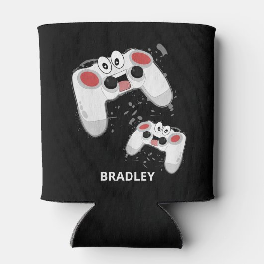 おもしろいパーソナライズされたビデオゲーマー |お子様 缶クーラー (裏面)