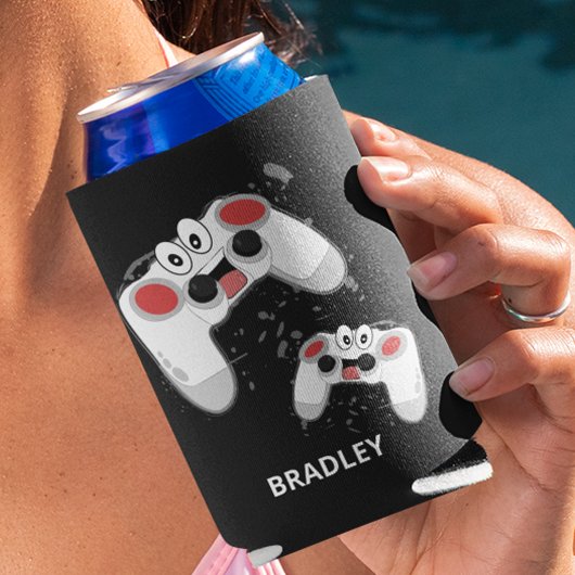 おもしろいパーソナライズされたビデオゲーマー |お子様 缶クーラー