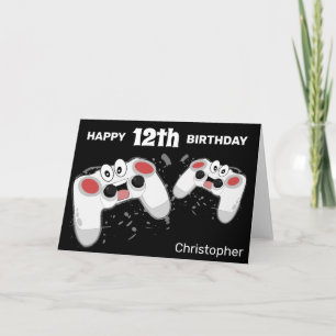 おもしろいパーソナライズされたビデオゲーマー  年齢  誕生日 カード