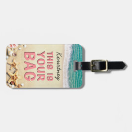 おもしろいパーソナライズされたビーチ夏バッグ注意 ラゲッジタグ