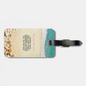 おもしろいパーソナライズされたビーチ夏バッグ注意 ラゲッジタグ (裏面横)