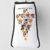 おもしろいパーソナライズされたファミリークリスマス11フォトコラージュ ゴルフヘッドカバー (回転90)