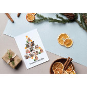 おもしろいパーソナライズされたファミリークリスマス11フォトコラージュ シーズンカード