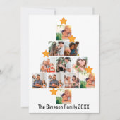 おもしろいパーソナライズされたファミリークリスマス11フォトコラージュ シーズンカード (正面)