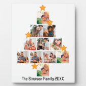 おもしろいパーソナライズされたファミリークリスマス11フォトコラージュ フォトプラーク (正面)
