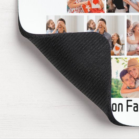 おもしろいパーソナライズされたファミリークリスマス11フォトコラージュ マウスパッド (コーナー)