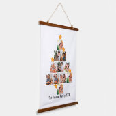おもしろいパーソナライズされたファミリークリスマス11フォトコラージュ 吊り下げ型タペストリー (傾斜あり)