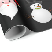 おもしろいパーソナライズされたファミリークリスマス ラッピングペーパー (ロールコーナー)