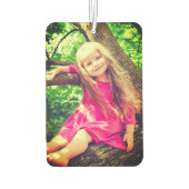 おもしろいパーソナライズされたブライトフィルタ孫フォト カーエアーフレッシュナー (裏面)