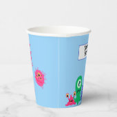 おもしろいパーソナライズされたマンガ誕生日 紙コップ (右)