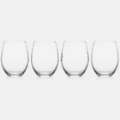 おもしろいパーソナライズされたユニーク ステムなしワイングラス (左)