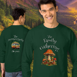 おもしろいパーソナライズされたレトロマッシュルーム懇親会 Tシャツ