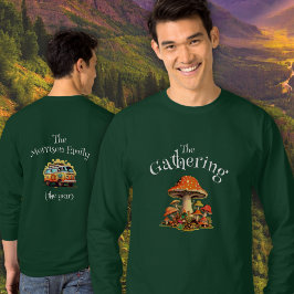 おもしろいパーソナライズされたレトロマッシュルーム懇親会 Tシャツ