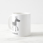 おもしろいパーソナライズされたロバ コーヒーマグカップ (正面左)