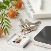 おもしろいパーソナライズされたロードキングクラウンフォト キーホルダー (側面)