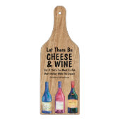おもしろいパーソナライズされたワインとチーズ カッティングボード (正面)