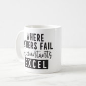 おもしろいパーソナライズされた会計士お気に入りの コーヒーマグカップ (正面左)