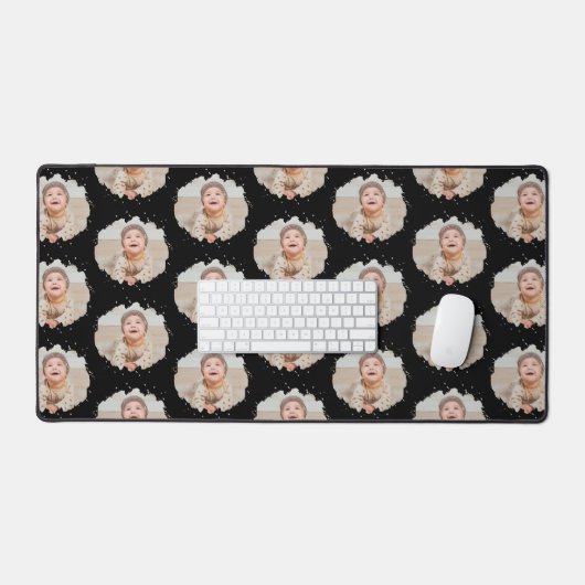 おもしろいパーソナライズされた写真パターン デスクマット (キーボード&マウス)